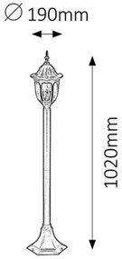 Rabalux 8345 - Kültéri lámpa MILANO 1xE27/60W/230V