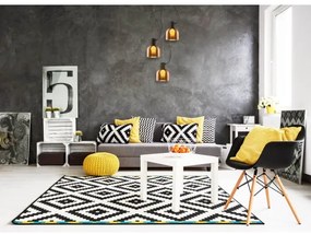 Klausen 113009 - Csillár zsinóron FIRE 3xE27/9W/230V barna/fekete