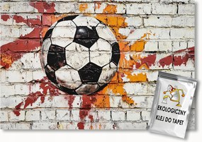 Fotótapéta Flizelina Fal Tégla Graffiti Sport Labda 200x140 ragasztó