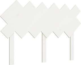 vidaXL fehér tömör fenyőfa ágyfejtámla 122,5x3x80,5 cm