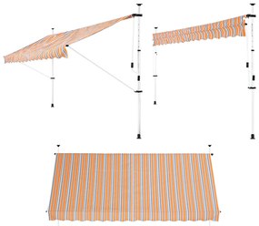 Deuba Napellenző 400 cm - narancssárga/kék