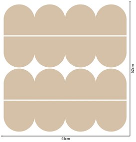 PIPPER. Textil öntapadó tapéta - Mini Ív - Krém színű Szín: Sötét