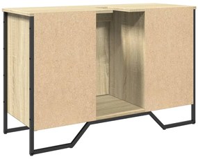 sonoma tölgy szerelt fa fürdőszobai mosdószekrény 91x35x60 cm