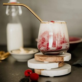 MANHATTAN LOUNGE fém szívószál 4db arany