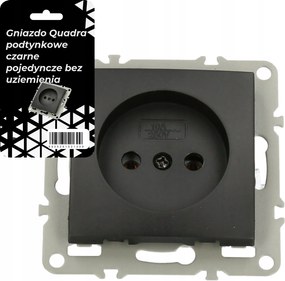 Fali aljzat csap nélkül, fekete, IP20 Yd kerethez