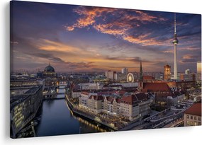 Kép - Naplemente Berlin felett (90x60 cm)