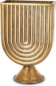 FĂ©m VirĂĄg VĂĄza DekorĂĄciĂł ElegĂĄns Ăveg TĂĄrolĂł 45,5 CM