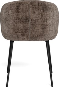 MAZZONI EXPORT CLARA Tompa Barna (Juto 24 szövet)/fekete lábak - MODERN KÁRPITOZOTT KAGYLÓSZÉK LOFT STÍLUSÚ NAPPALIBA/ÉTKEZŐBE/IRODÁBA