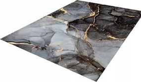 Szőnyeg Nappali Járda Csúszásgátló 160x220CM Szürke Arany Modern