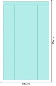 PIPPER. Textil öntapadó tapéta - Egy téglalap - Türkiz színű Méret: 80cm, Szín: Kombináció