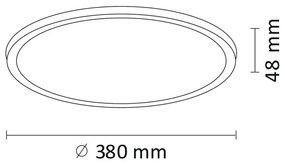 LED Mennyezeti lámpa WOODY LED/24W/230V á. 38 cm