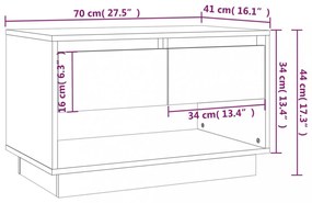 betonszürke szerelt fa TV-szekrény 70x41x44 cm