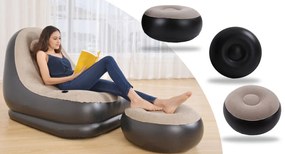 Felfújható fotel lábtartóval