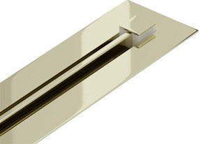 Mexen Flat Super Slim, szupervékony vízelvezető csatorna 360°-ban forgatható szifonnal 70 cm, fényes arany, 1551070