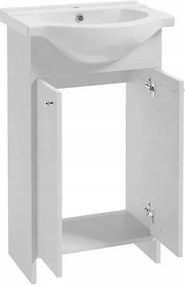 Fürdőszoba szekrény mosdóval 85x50cm álló fehér könnyen összeszerelhető