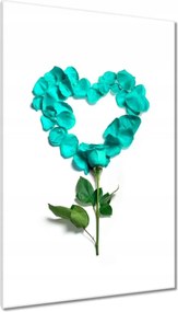 Vászonkép 80x120 Türkiz rózsa