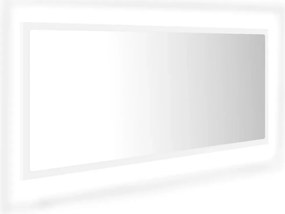 vidaXL fehér akril LED-es fürdőszobai tükör 100x8,5x37 cm