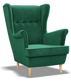 Uszak Mini fotel, bársony, zöld