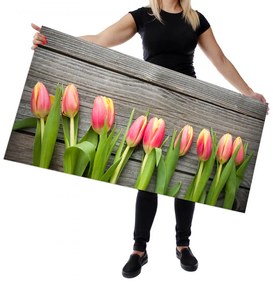 Wallplex falburkoló konyhapanel Tulipánok (Méret: Kicsi 60x120)