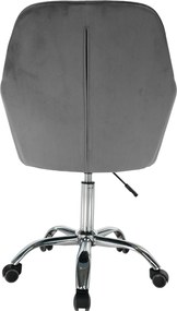 Irodai fotel, szürke Velvet anyag/króm, KLIAN