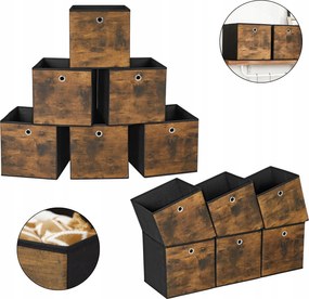 Tároló dobozok, 6 db-os szett Loft tároló doboz