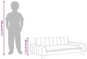 világosszürke szövet gyerekkanapé 90 x 53 x 30 cm