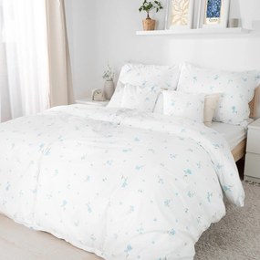 Goldea pamut ágyneműhuzat - nefelejcsek 140 x 200 és 70 x 90 cm