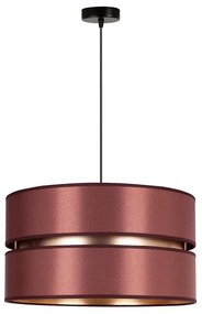 Duolla - Csillár zsinóron DUO 1xE27/15W/230V átm. 40 cm Burgundi/arany