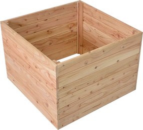 ROJAPLAST Prémium emelt virágcserép 70 x 70 x 50 cm fa