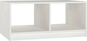 vidaXL fehér tömör fenyőfa dohányzóasztal 75 x 50 x 33,5 cm