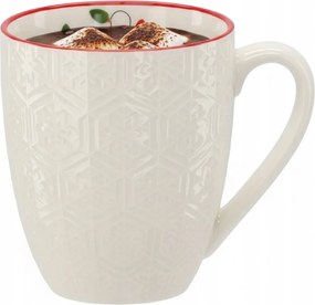 Karácsonyi bögre 400 ml porcelán ajándék Girland díszítéssel