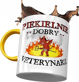 Sárga Bögre Állatorvosnak Pokolian Jó Nyomtatott Fotóval