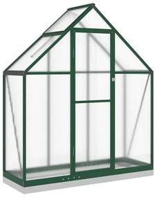 zöld alumínium melegház alapvázzal 169 x 58 x 202 cm