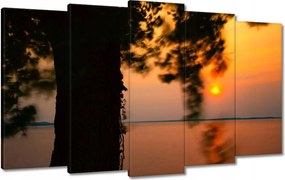 Vászonkép 100x60 Fa Napnyugta