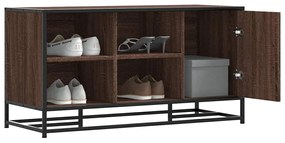 cipőpad barna tölgy 100x40x53,5 cm Gépi fa és fém