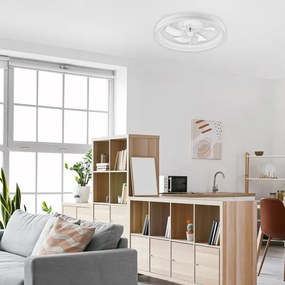 LED Mennyezeti lámpa ventilátorral FARGO LED/37W/230V fehér + távirányító