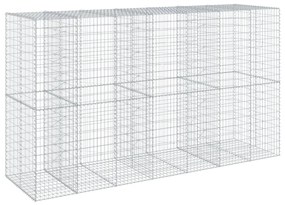 horganyzott vas gabion kosár fedéllel 350 x 100 x 200 cm