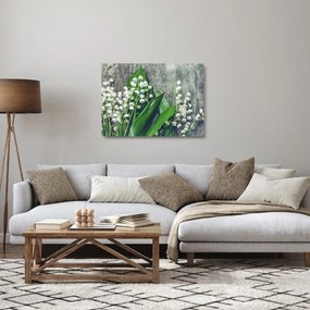 A gyöngyvirág képe (üvegen) (70x50 cm)