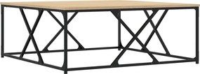 vidaXL sonoma tölgy színű szerelt fa dohányzóasztal 100x100x40 cm