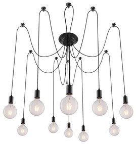 Rabalux 2224 - Csillár CASPAR 10xE27/60W/230V fekete