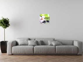 Gario Vászonkép Fehér orchidea és kövek Méret: 100 x 70 cm