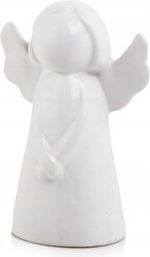 Kerámia Angyal 12x8x5 cm Fehér ajándék dekoráció Angyalka