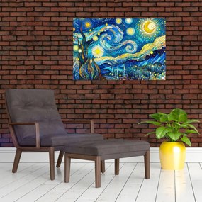 Kép – Csillagos éjszaka mozaikja (90x60 cm)