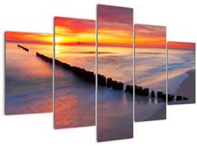 Kép - Naplemente, Balti tenger, Lengyelország (150x105 cm)