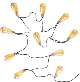 BULB LIGHTS égősor, villanykörte 10 égőveL, fali csatlakozóval