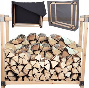 Kandalló fa állvány fa huzattal 0,5 m3 Öko Tömör