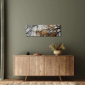 Kép - Fák sziluettek (órával) (90x30 cm)