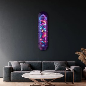 Colorful LV Tube edzett üvegkép, 20 x 80 cm