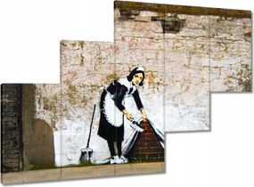 Festmények 150x105 Banksy Szobalány Grafiti