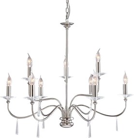 Elstead Lighting FINSBURY PARK FP9-POL-NICKEL Csillár 9x60W/E14